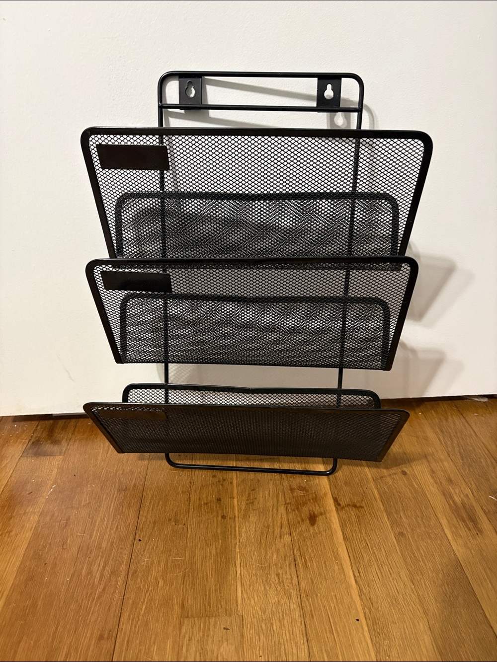 Hanging file organizer mesh black